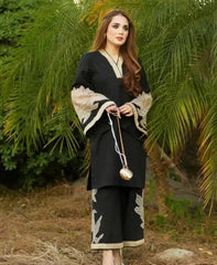 Almond Plazzo black 2pc FZ Collection