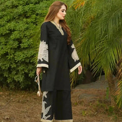 Almond Plazzo black 2pc FZ Collection