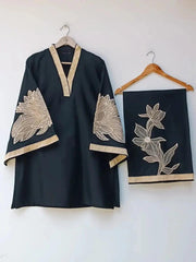 Almond Plazzo black 2pc FZ Collection