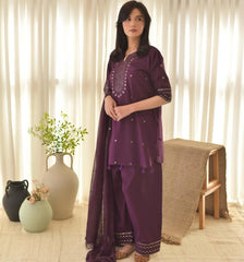 Anya 3pc Embroidered(Farshi Shalwar)