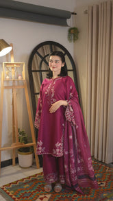 Husna 3pc Embroidered Dress