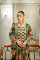 Ghania 3pc Embroidered+ printed