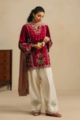 Gulali 3pc Embroidered Dress (Farshi Shalwar)