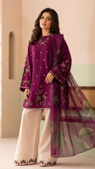 Kainat 3pc Embroidered Dress(Farshi Shalwar)