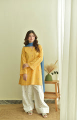 Nisha 3pc Embroidered Dress(Farshi Shalwar)