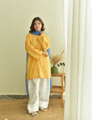 Nisha 3pc Embroidered Dress(Farshi Shalwar)
