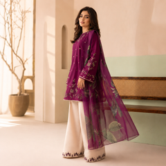 Kainat 3pc Embroidered Dress(Farshi Shalwar)