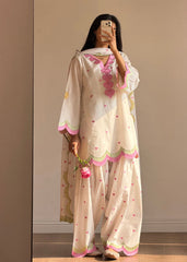 Melvion 3pc Embroidered Dress (Farshi Shalwar)