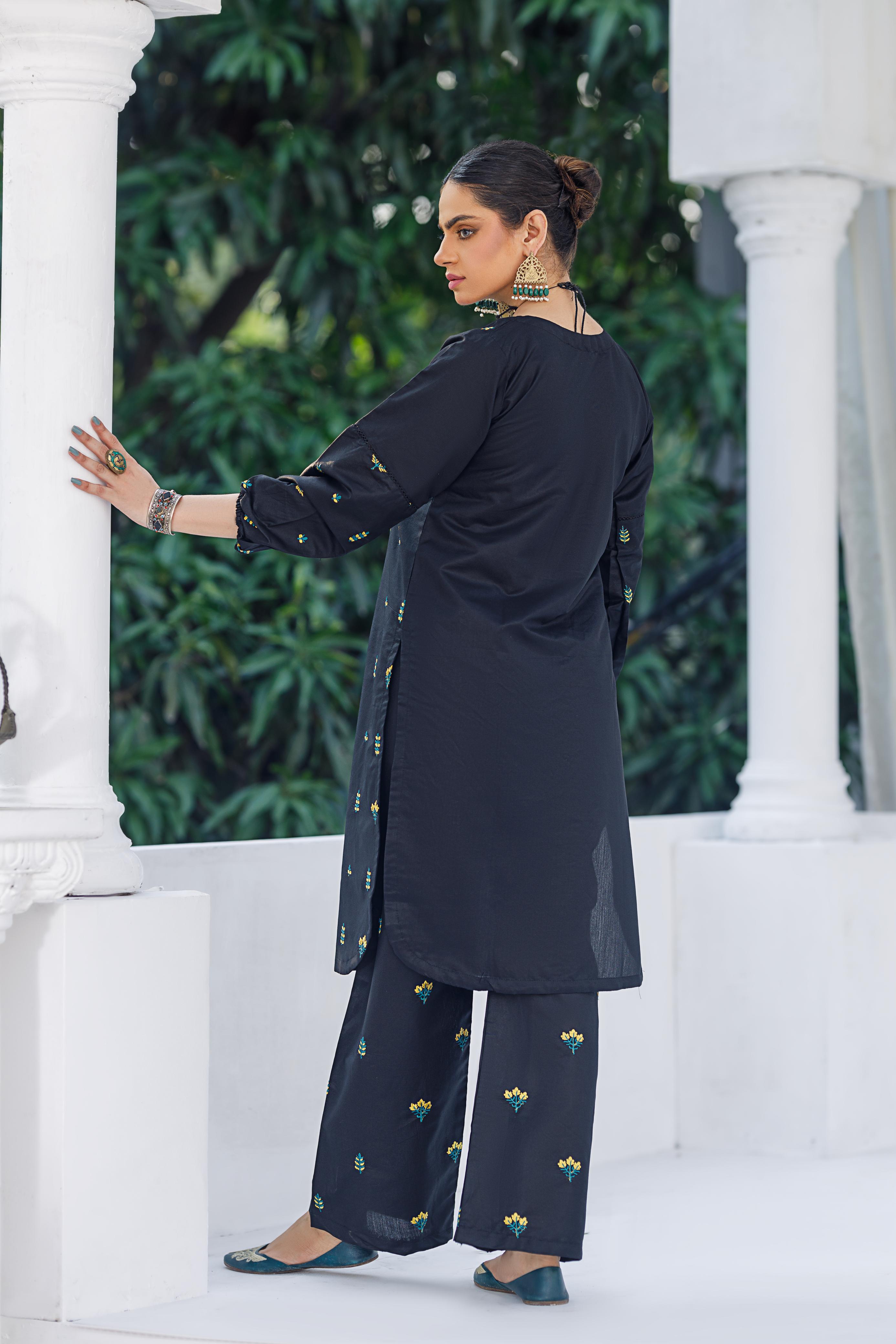 ,,Dastoor Plazo,2pc Embroidered FZ Collection
