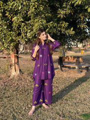 Linen Embroidary Plazo 2 Piece FZ Collection