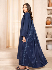 Blue Azereta Embroidered 3pc - FZ Collection
