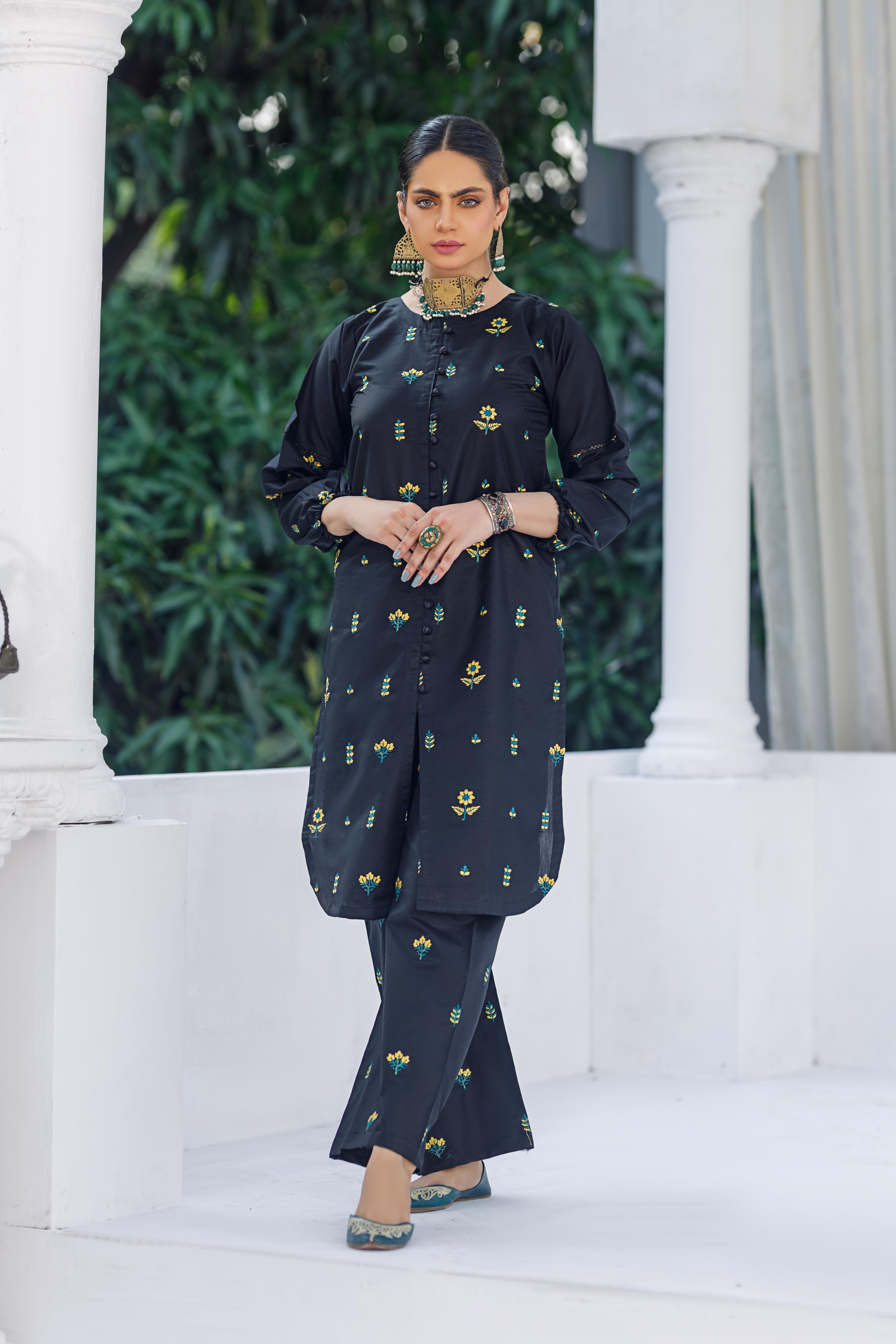 ,,Dastoor Plazo,2pc Embroidered FZ Collection