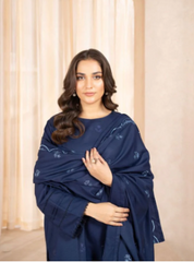 Blue Azereta Embroidered 3pc - FZ Collection