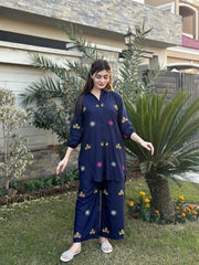 Linen Embroidary Plazo 2 Piece FZ Collection