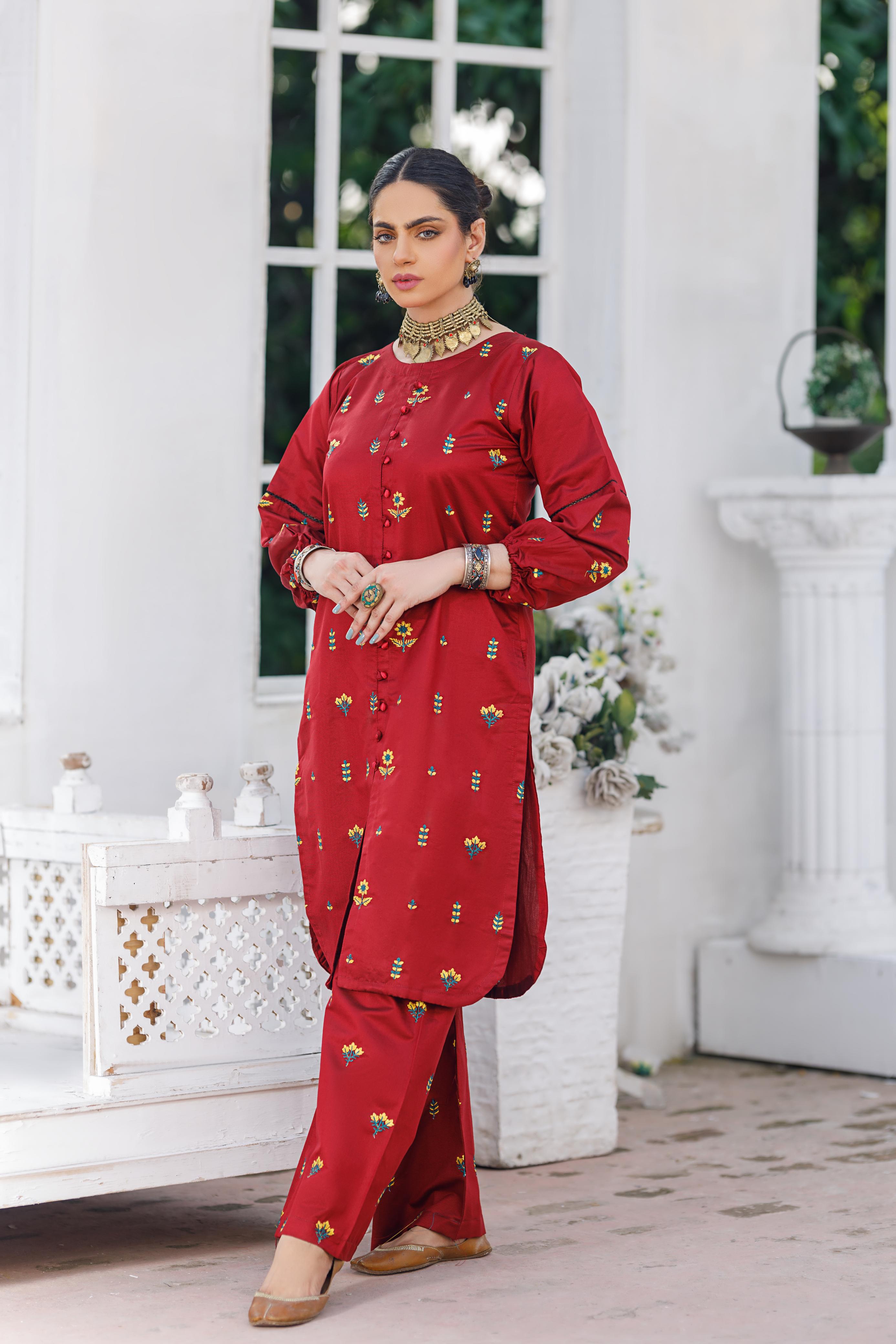 ,,Dastoor Plazo,2pc Embroidered FZ Collection