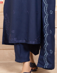Blue Azereta Embroidered 3pc - FZ Collection