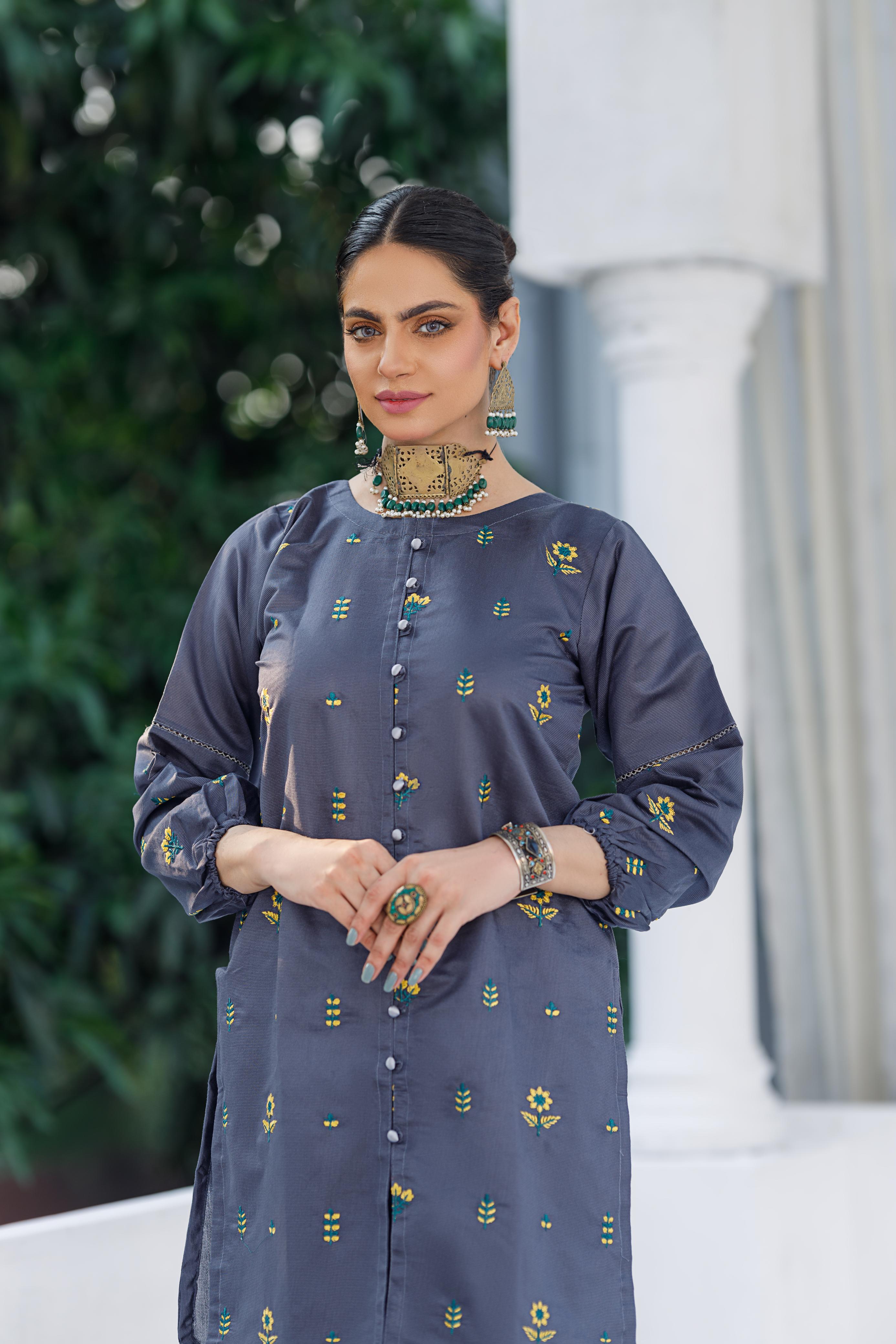 ,,Dastoor Plazo,2pc Embroidered FZ Collection