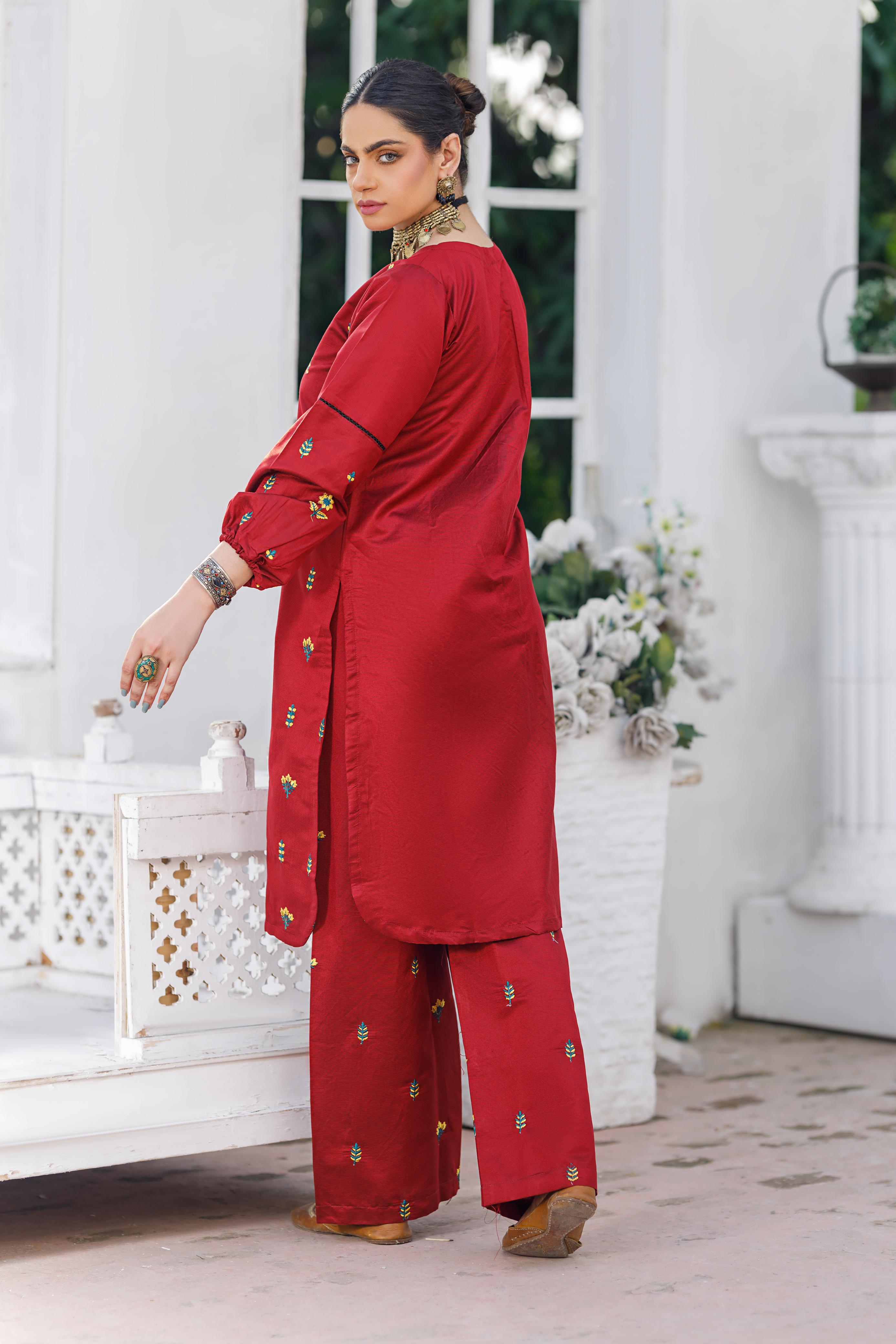 ,,Dastoor Plazo,2pc Embroidered FZ Collection