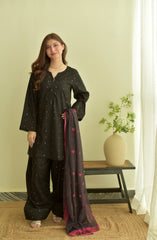 Heer 3pc Embroidered Dress(Farshi Shalwar)