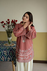 Rosy Elegance 2pc Dress