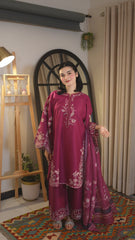 Husna 3pc Embroidered Dress