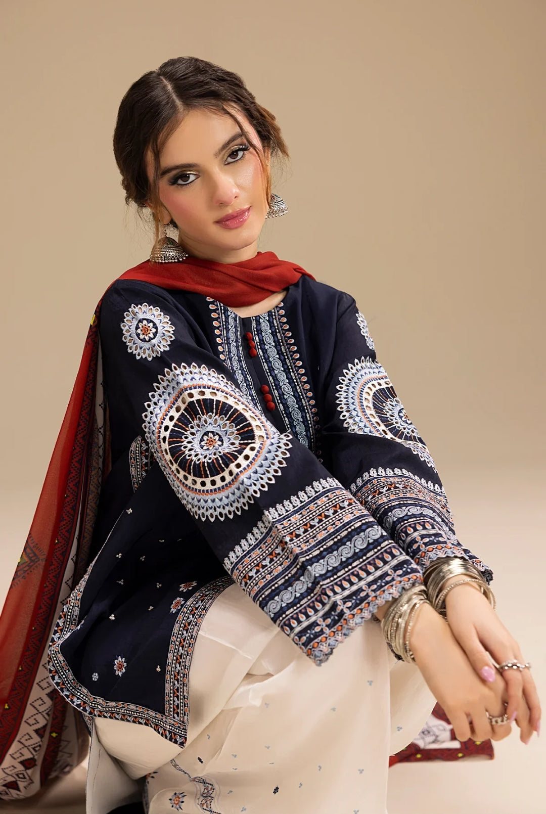 Arzu Full Embroidered 3pcs