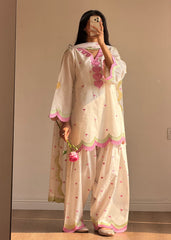 Melvion 3pc Embroidered Dress (Farshi Shalwar)