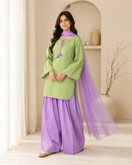 Green Parrot 3pc Dress(Farshi Shalwar)