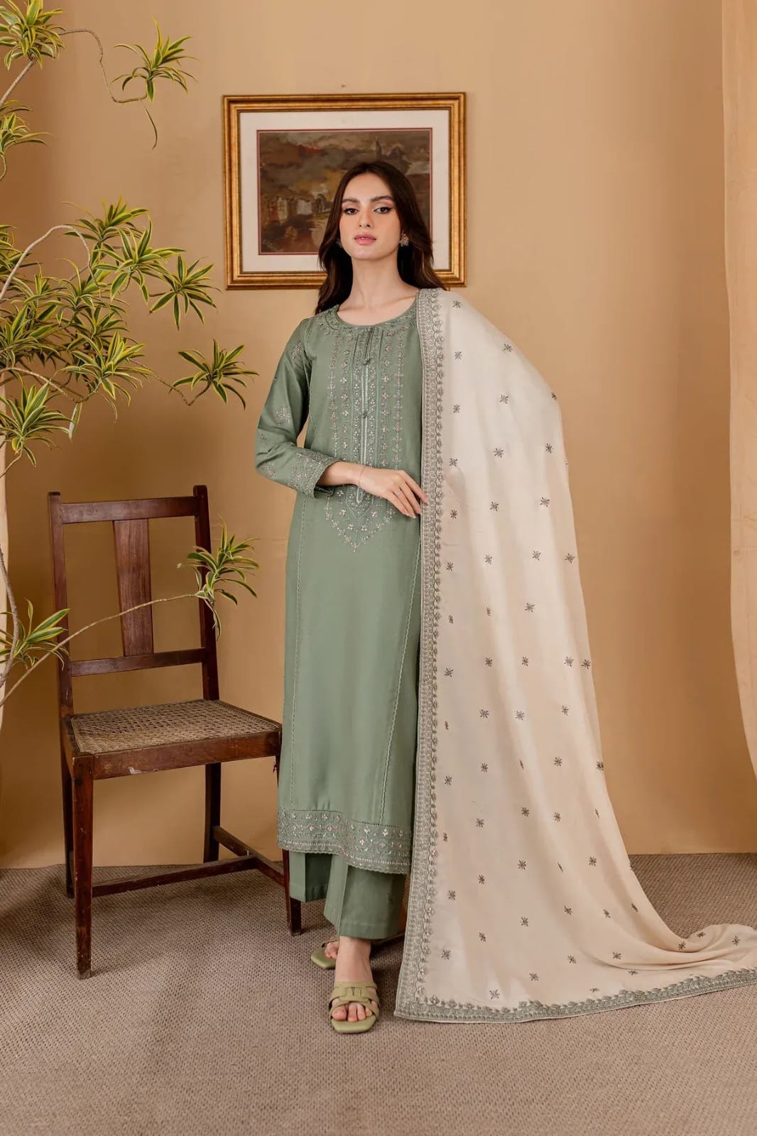 Zamrud Noor Embroidered 3pc Dress