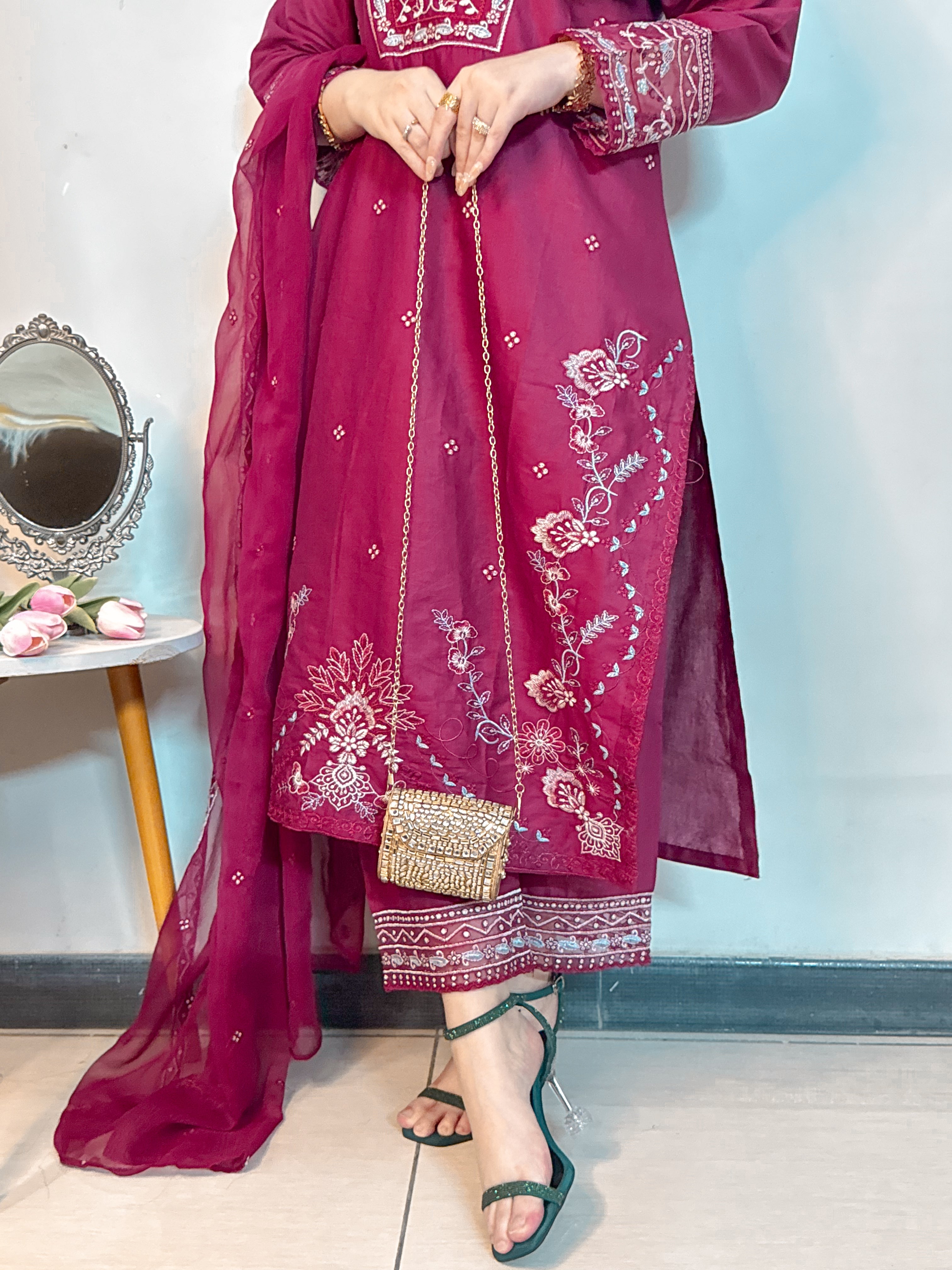 Rangoon Embroidered 3pcs